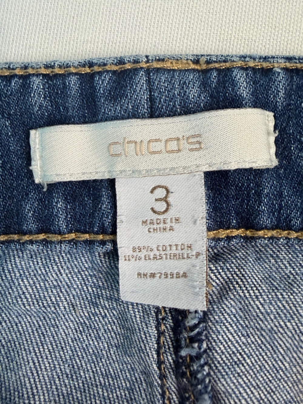 Chico’s Denim Stretch Boho Front Slit 90s Grunge Minimalist CBK Maxi Skirt XL - Picture 6 of 10